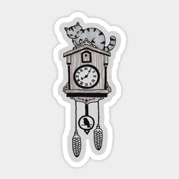 Clock Sticker by pigboom